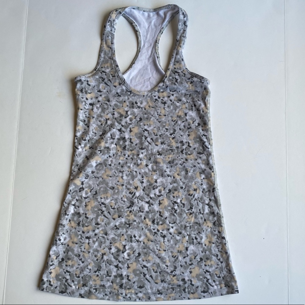 Lululemon Gray Floral Pattern Cool Racerback 4